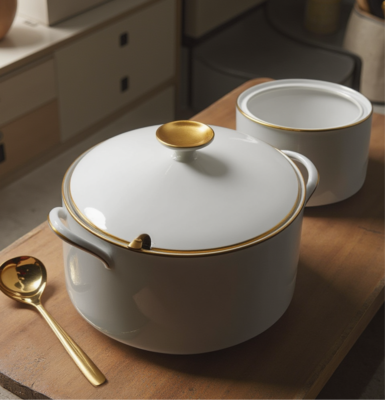 Hutschenreuther Noblesse Soup Tureen with Gold Plating