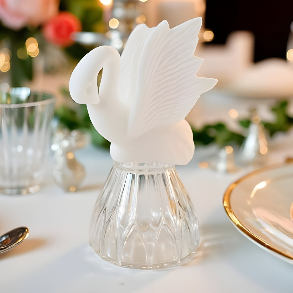 Vintage Frosted Swan Bell