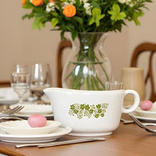 Load image into Gallery viewer, Vintage Pyrex Crazy Daisy Gravy Boat - White Milk Glass Sauce Server Retro Kitchenware