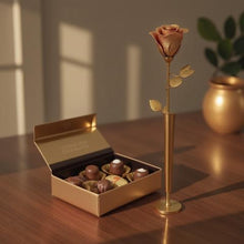 Load image into Gallery viewer, Brass Rose and Vase