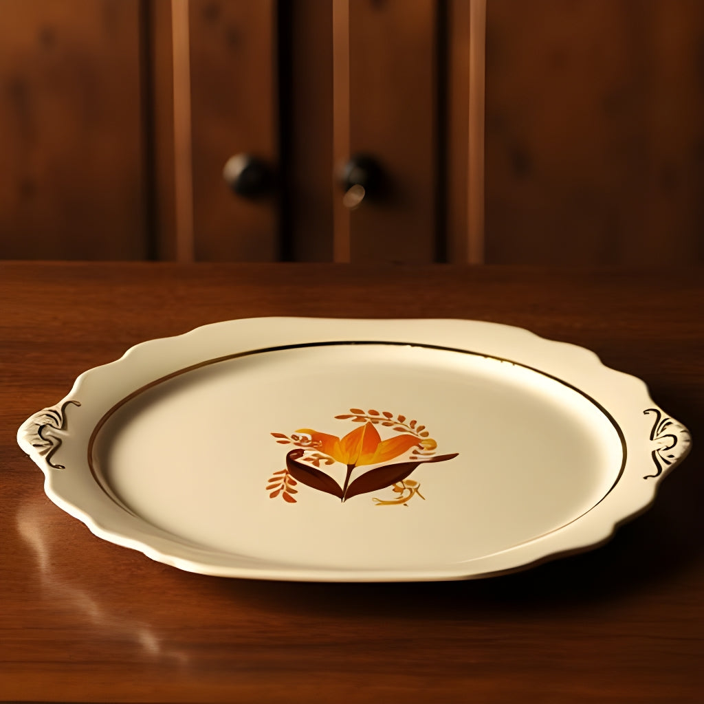 Harker Pottery Modern Tulip Bakerite Pie Baker