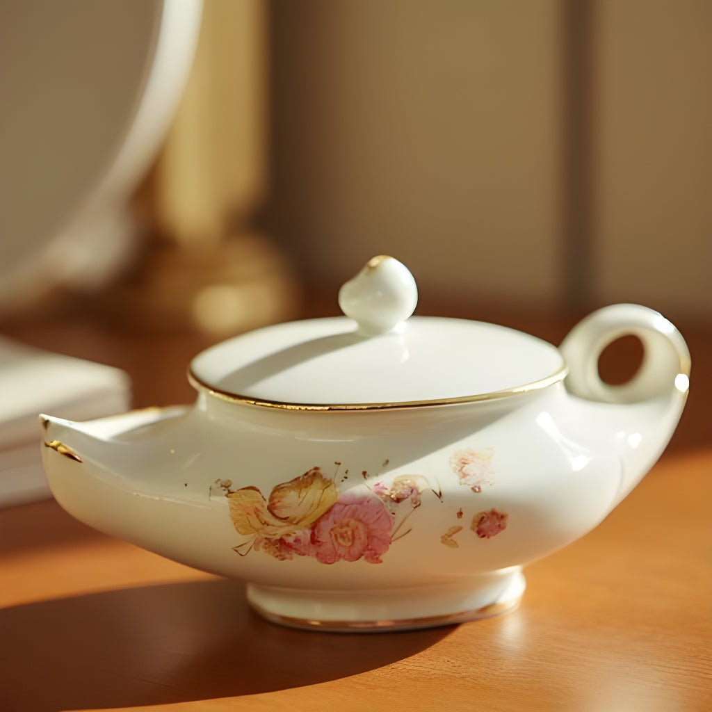 Gerold Porzellan Wild Roses China Sugar Bowl #5836