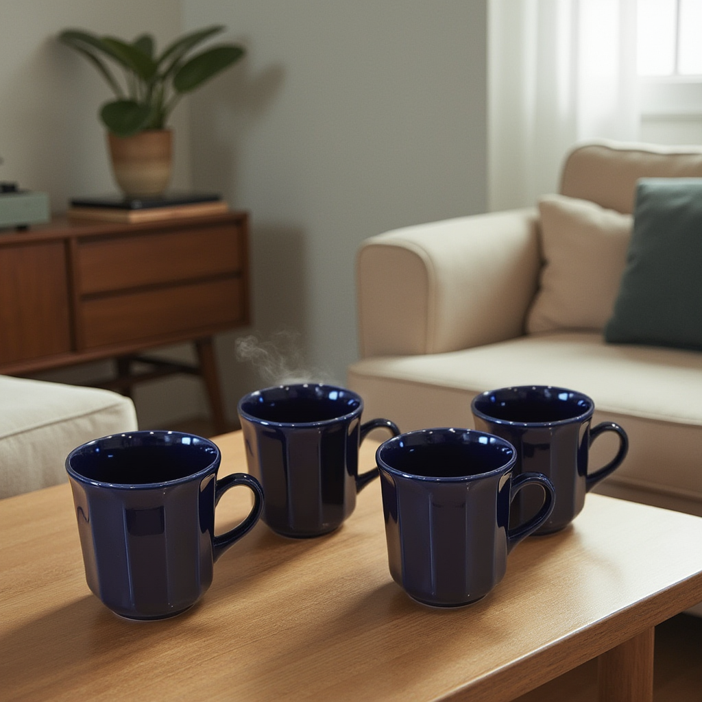Chequers Collection Stoneware Set of 5 Mugs