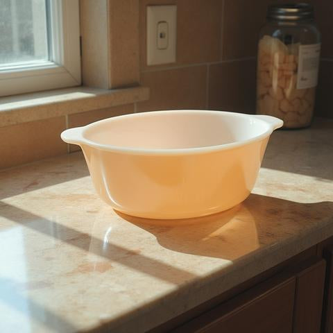 Fire King Peach Lustreware Casserole Dish