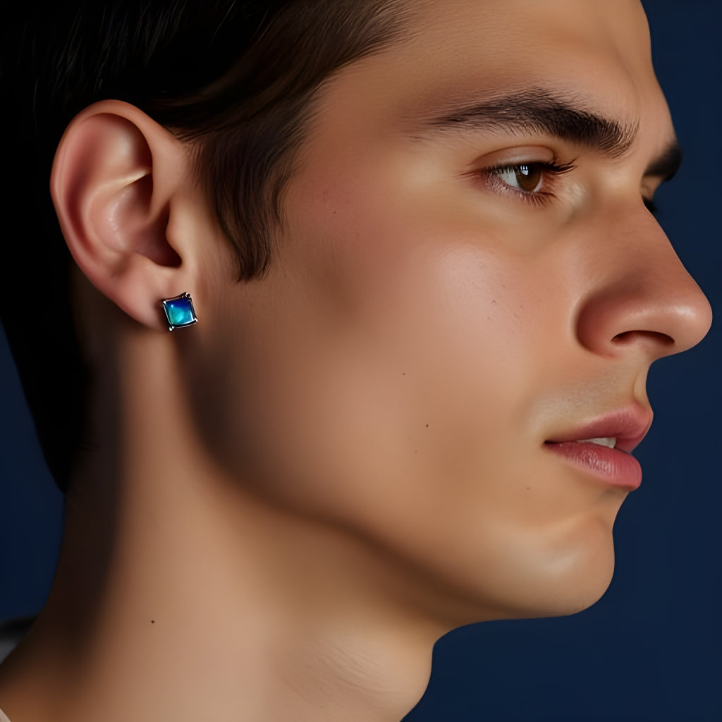 labrodorite stud earrings