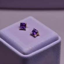 Load image into Gallery viewer, Amethyst princess cut