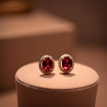 Load image into Gallery viewer, Oval Silver Garnet