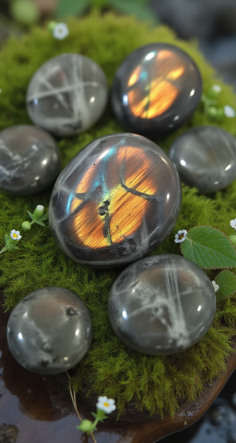 Sunset Labradorite Palm Stones