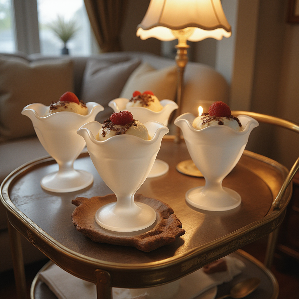 Set of 4 Ice Cream Dishes