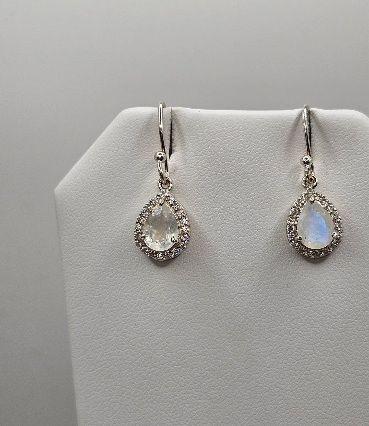 Moonstone Sterling Silver Drop Earrings