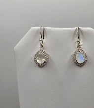 Load image into Gallery viewer, Moonstone Sterling Silver Drop Earrings