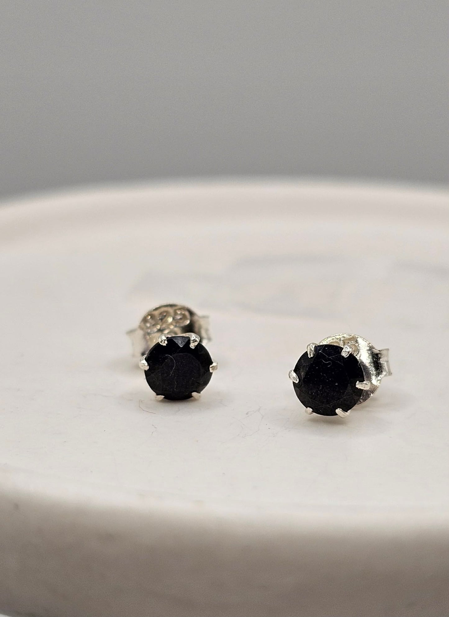 Onyx Tiny Sterling Silver Studs