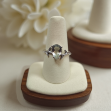 Load image into Gallery viewer, Green Amethyst Ring in Sterling Silver