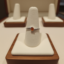 Load image into Gallery viewer, Fire Opal Solitaire in Sterling Silver
