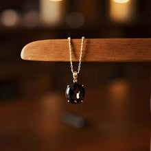 Load image into Gallery viewer, Smoky Quartz Necklace Rose Gold