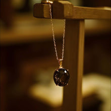 Load image into Gallery viewer, Smoky Quartz Necklace Rose Gold