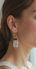 Load image into Gallery viewer, rough quartz drop earrings