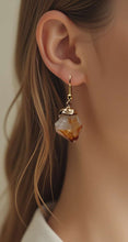 Load image into Gallery viewer, rough citrine drop earrings
