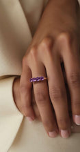 Load image into Gallery viewer, Amethyst 4 Stone Ring