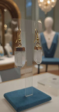 Load image into Gallery viewer, rough quartz drop earrings