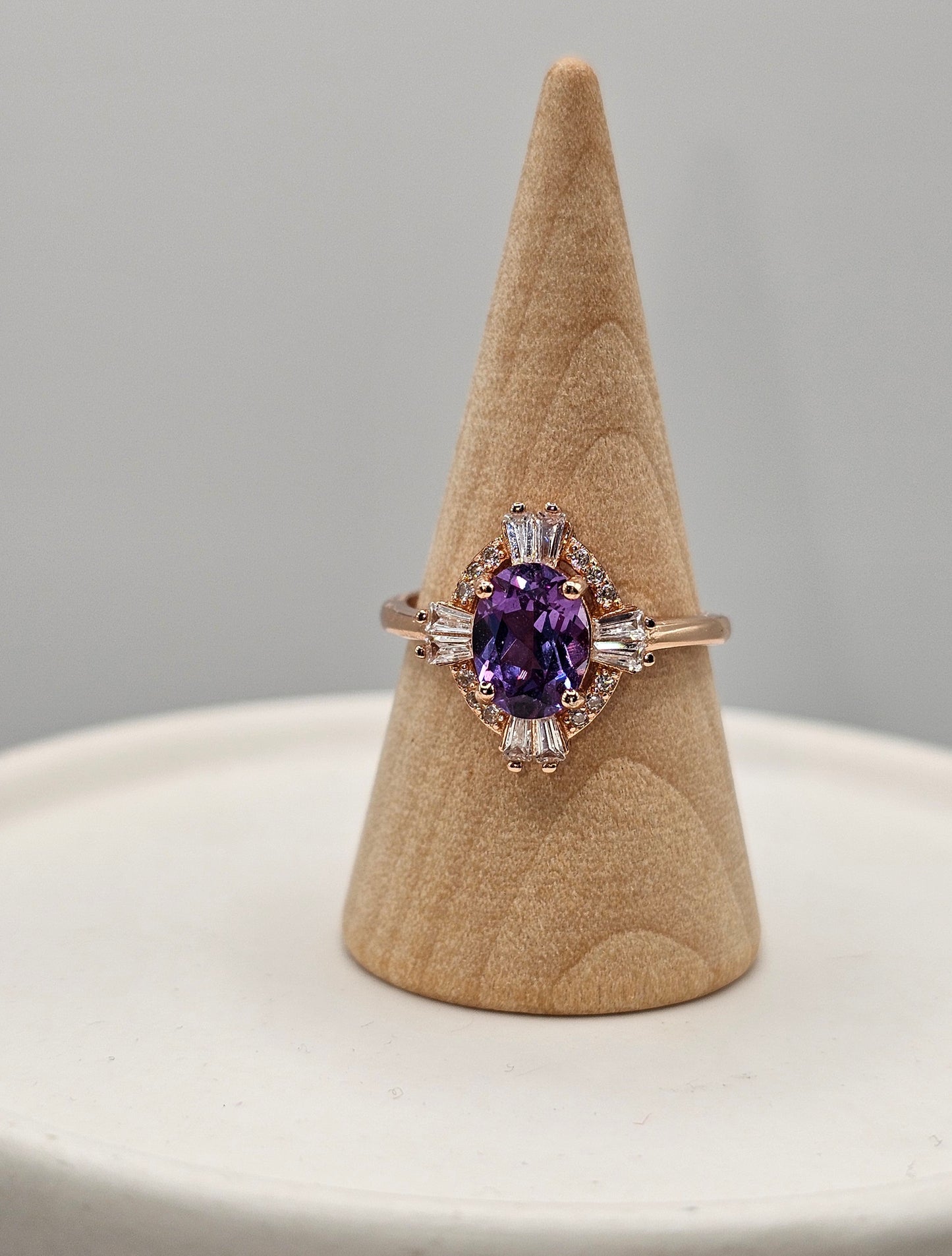 Amethyst Rose Gold Ring