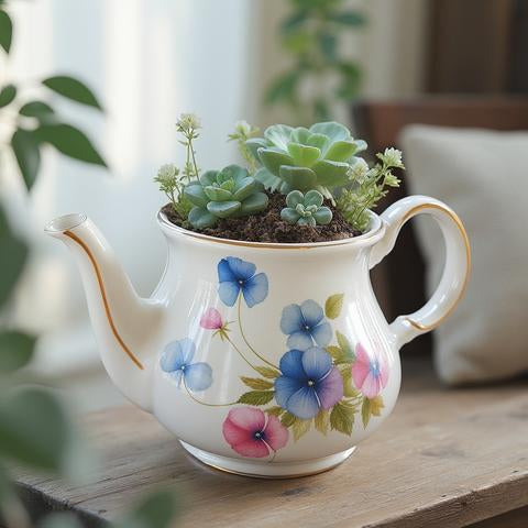 Sadler Windsor Teapot in Pansy Pattern