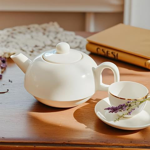 Vintage White Teapot