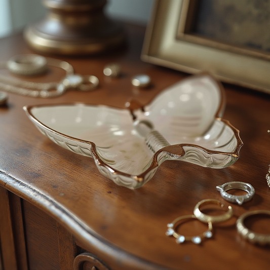 Vintage Butterfly Trinket Tray