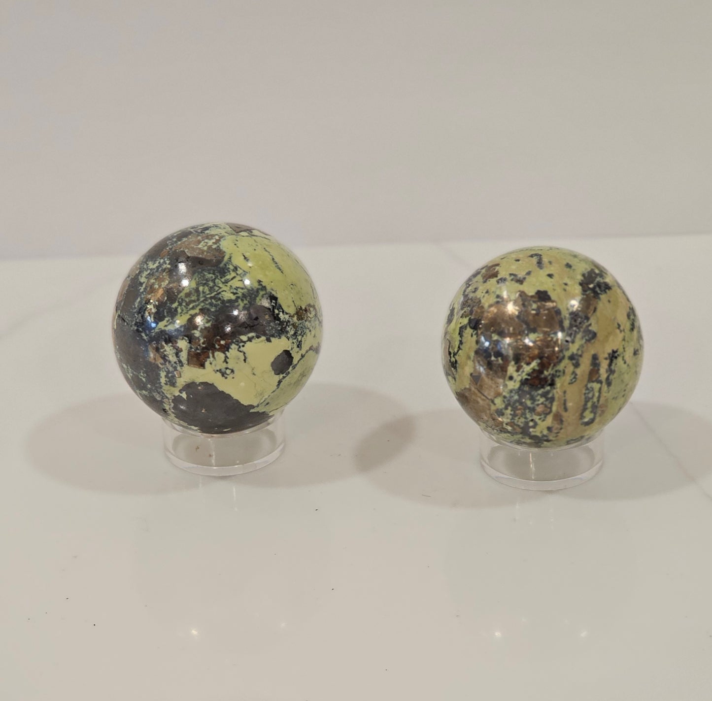 Serpentite and Pyrite Sphere