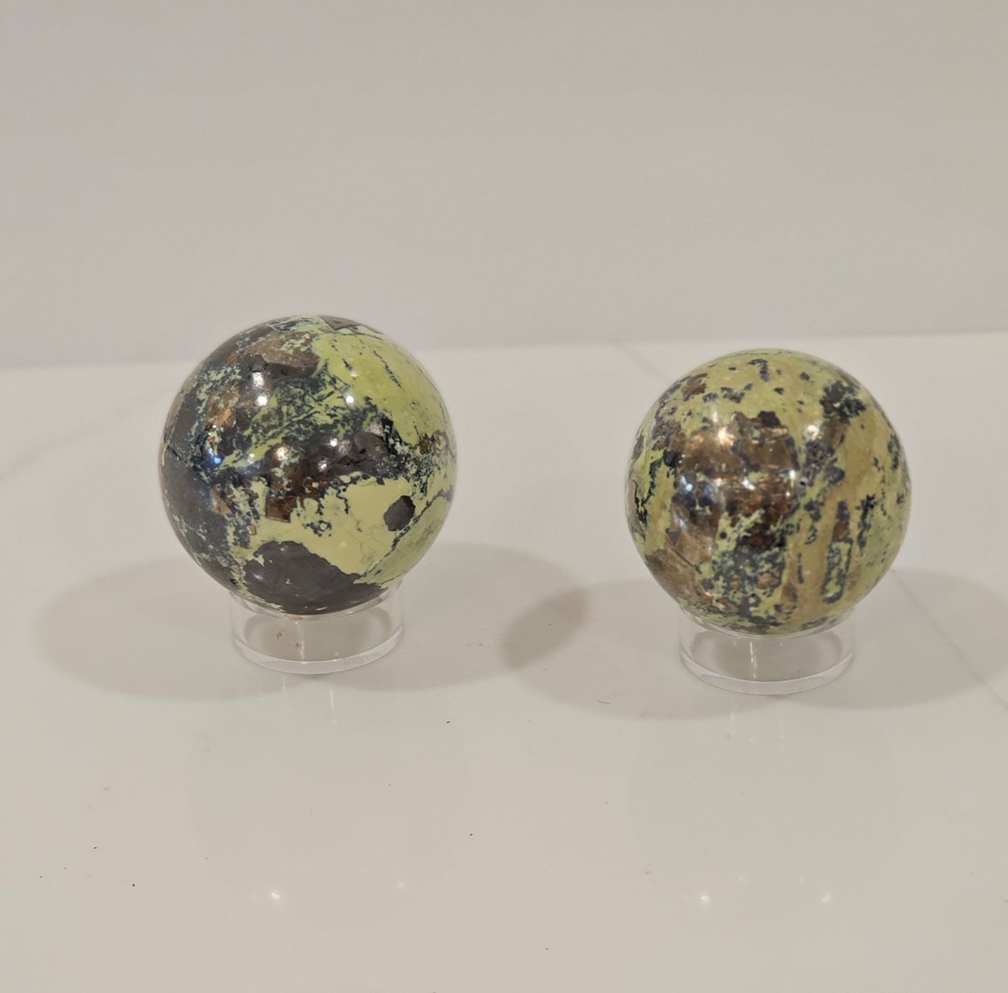 Serpentite and Pyrite Sphere