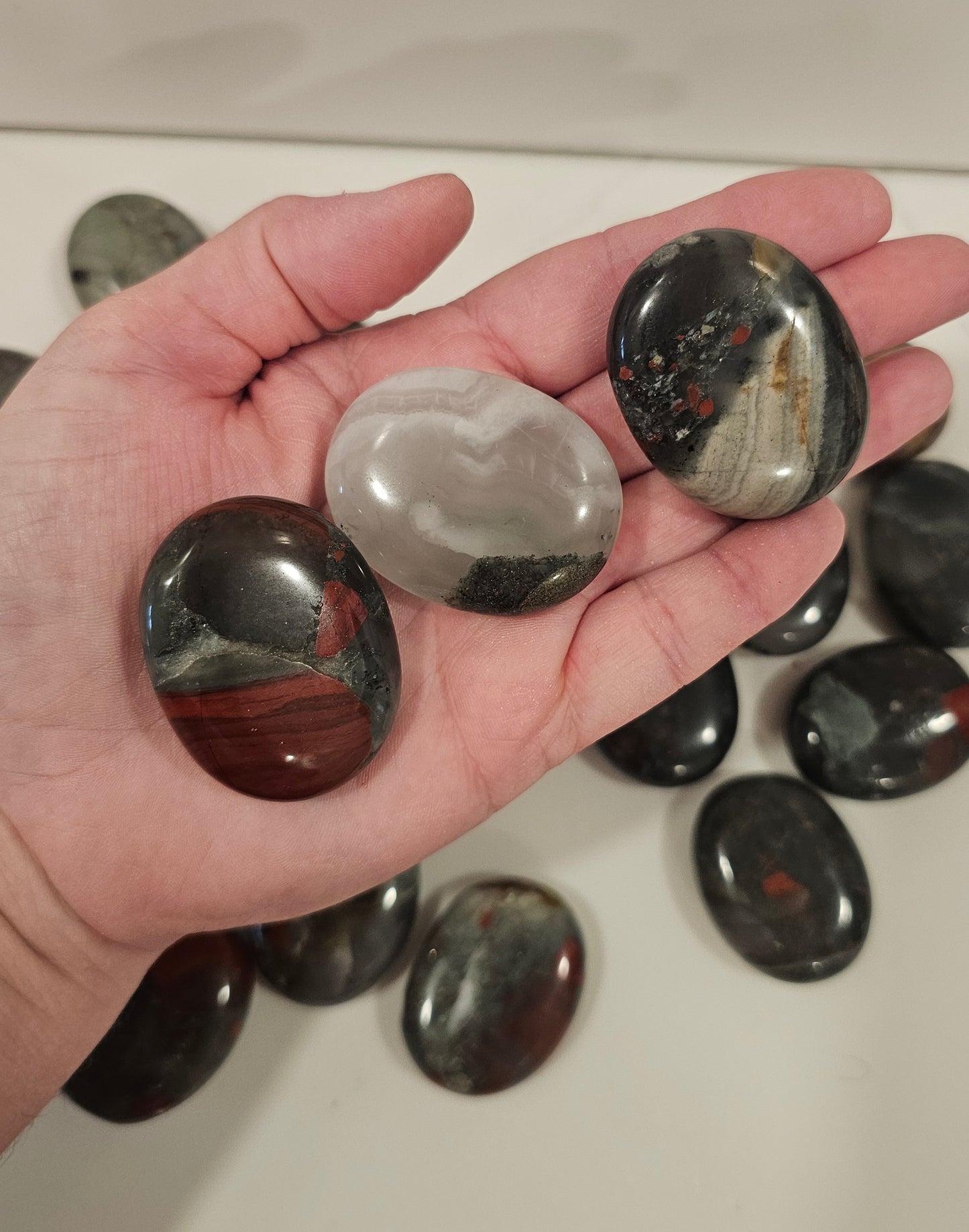 Bloodstone Mini Palm Stone