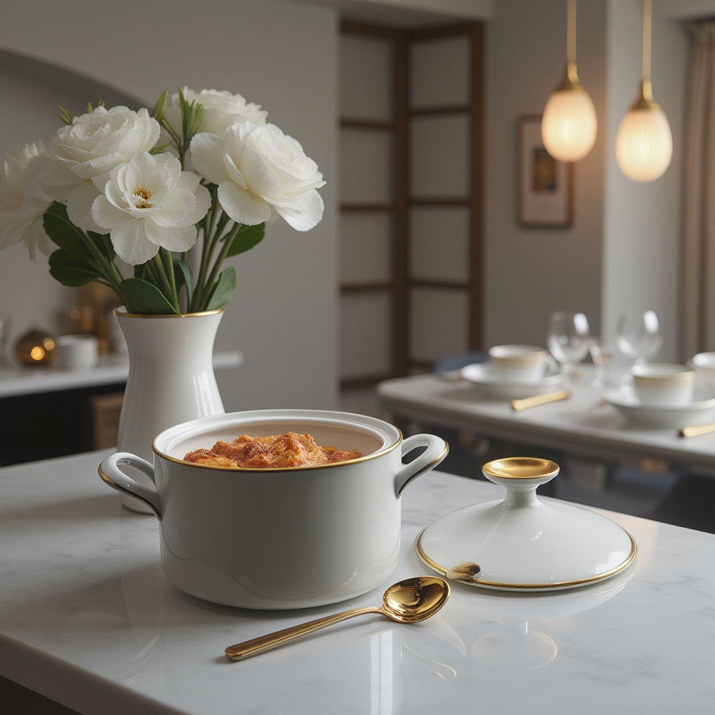 Hutschenreuther Noblesse Soup Tureen with Gold Plating