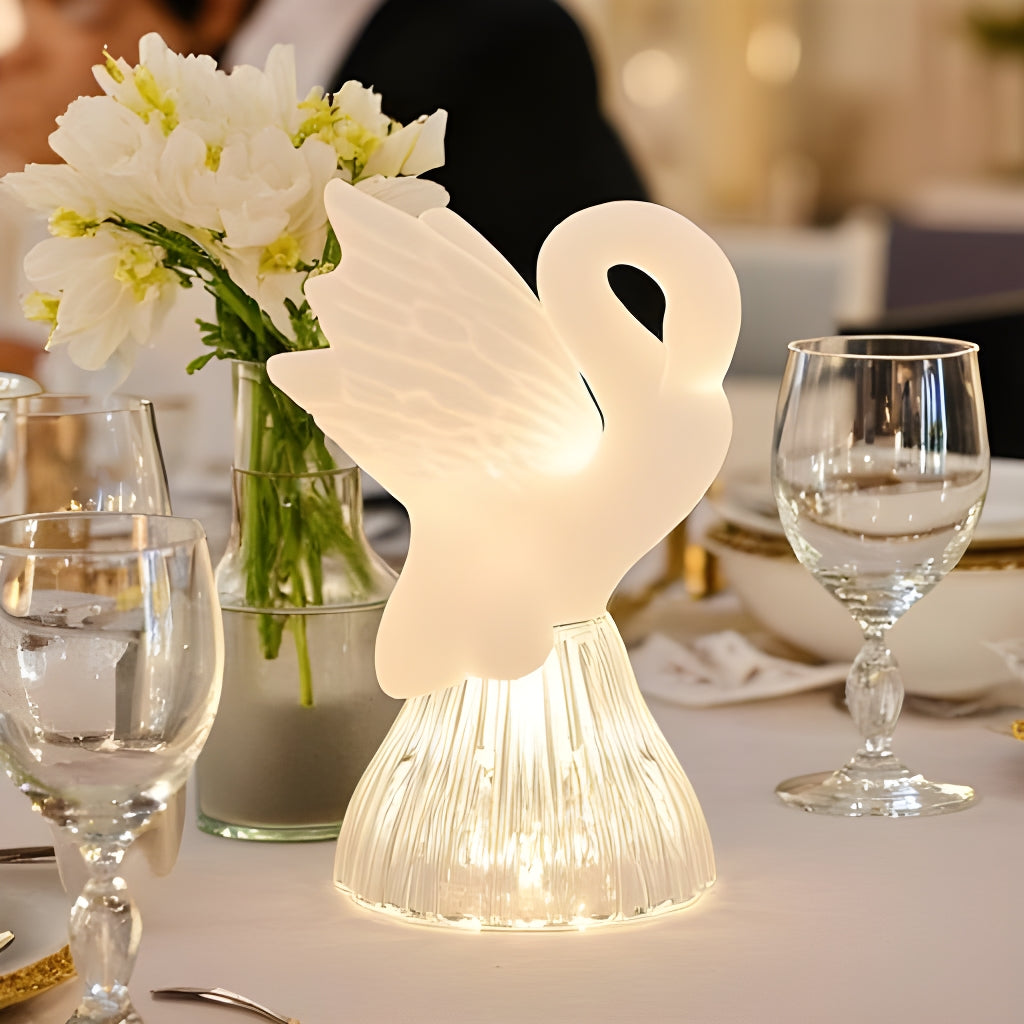 Vintage Frosted Swan Bell