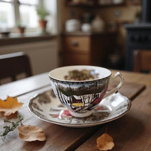 Load image into Gallery viewer, Friendly Village Teacup and Saucer Set
