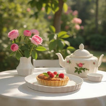 Load image into Gallery viewer, Christineholm Porcelain Rose Quiche Baking Dish
