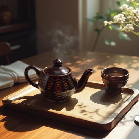 Vintage Brown Single Serving Teapot