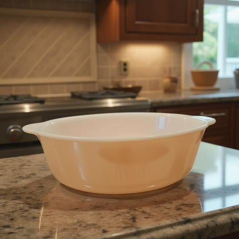 Fire King Peach Lustreware Casserole Dish