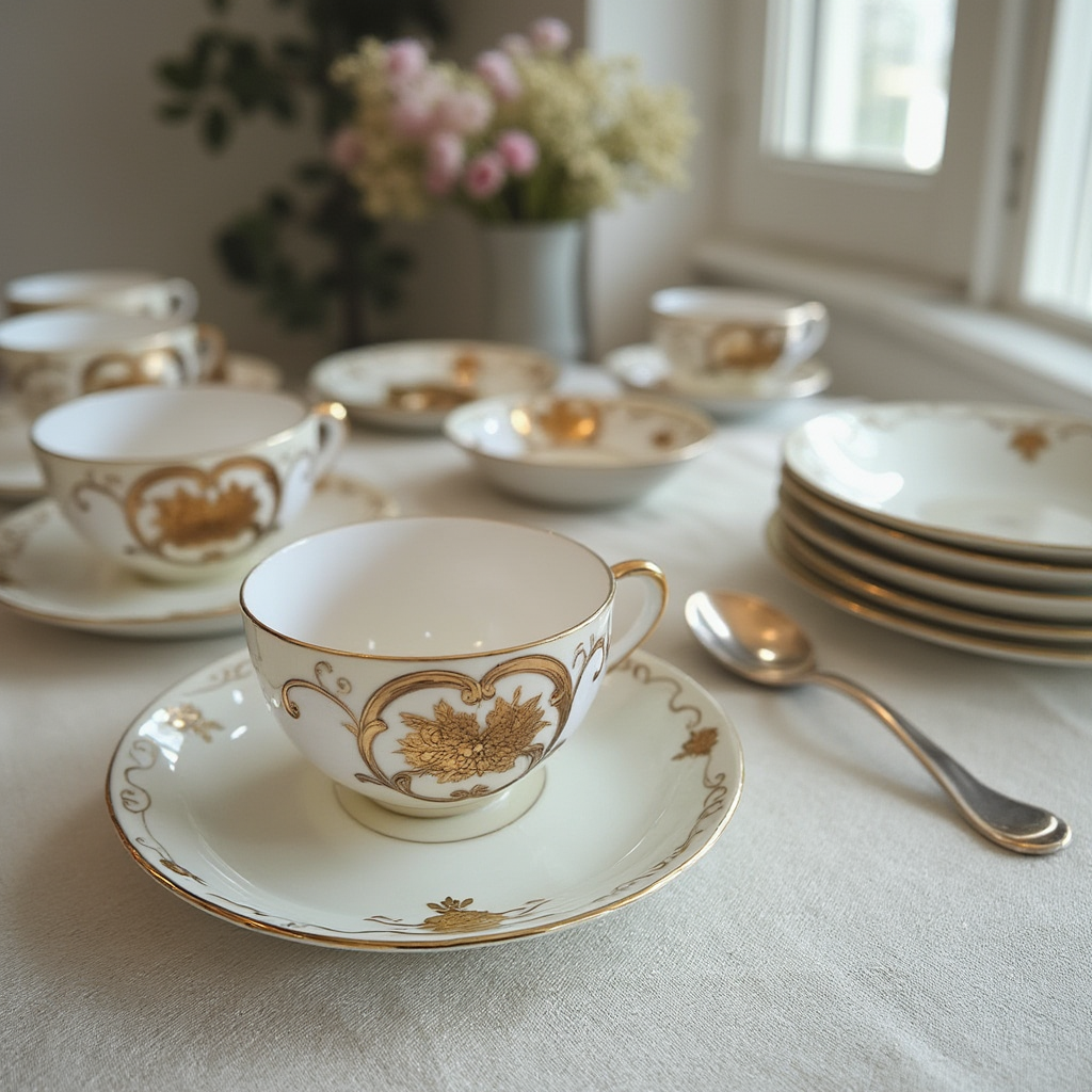 Vintage 29 Piece Moriyama Mori-Machi Tea Set- Japanese Porcelain