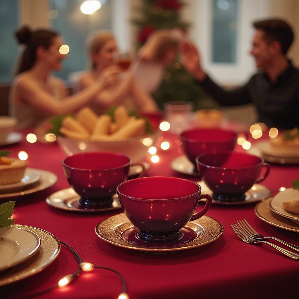 Anchor Hocking Ruby Red Teacups