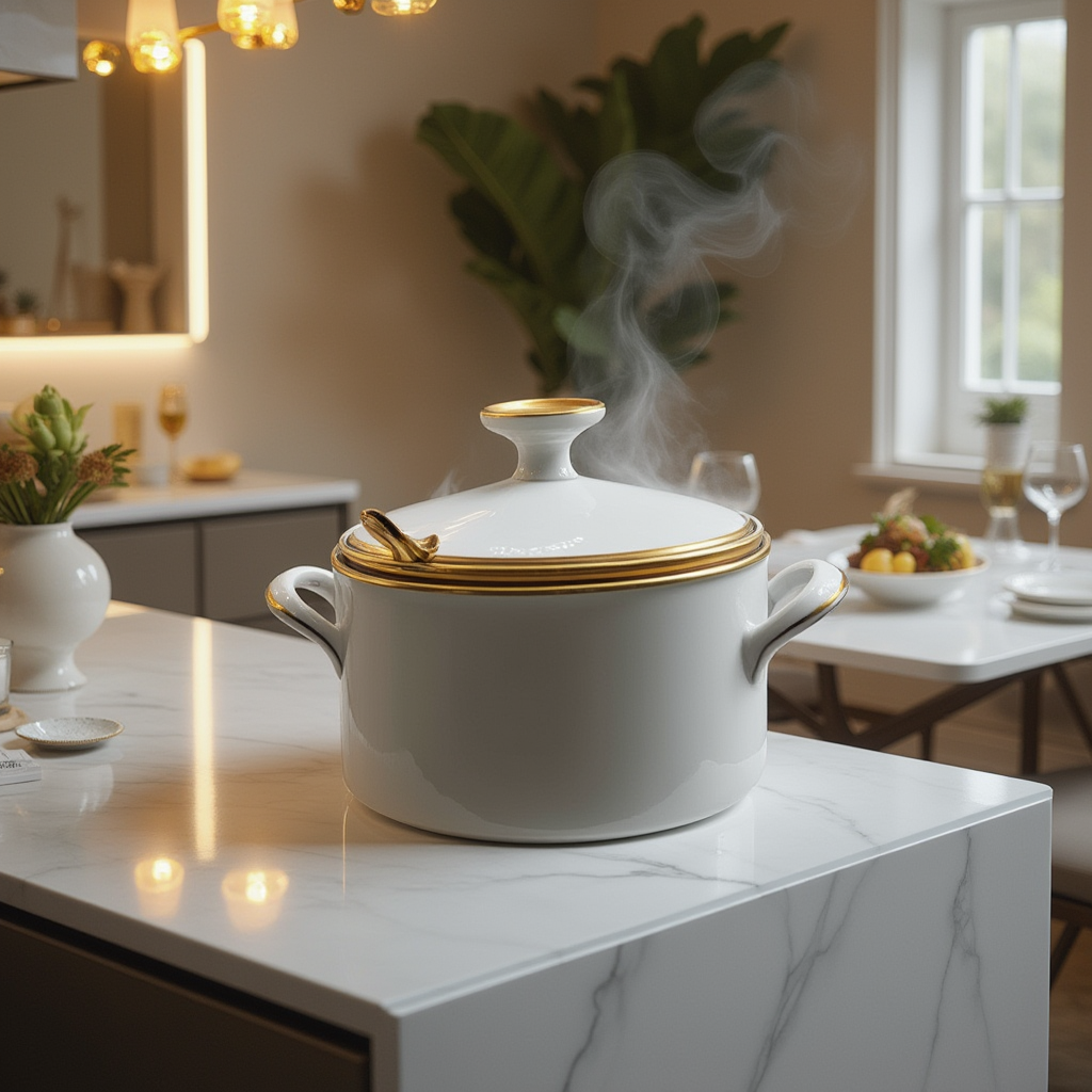 Hutschenreuther Noblesse Soup Tureen with Gold Plating