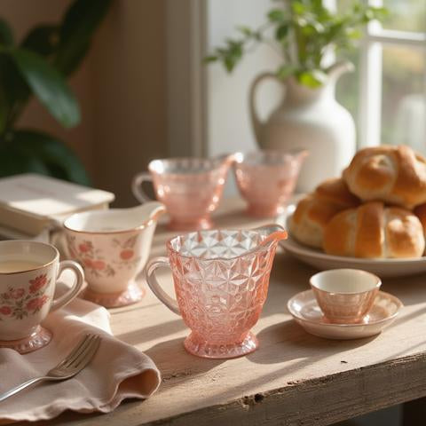 Pink Depression Glass Creamer Pitcher