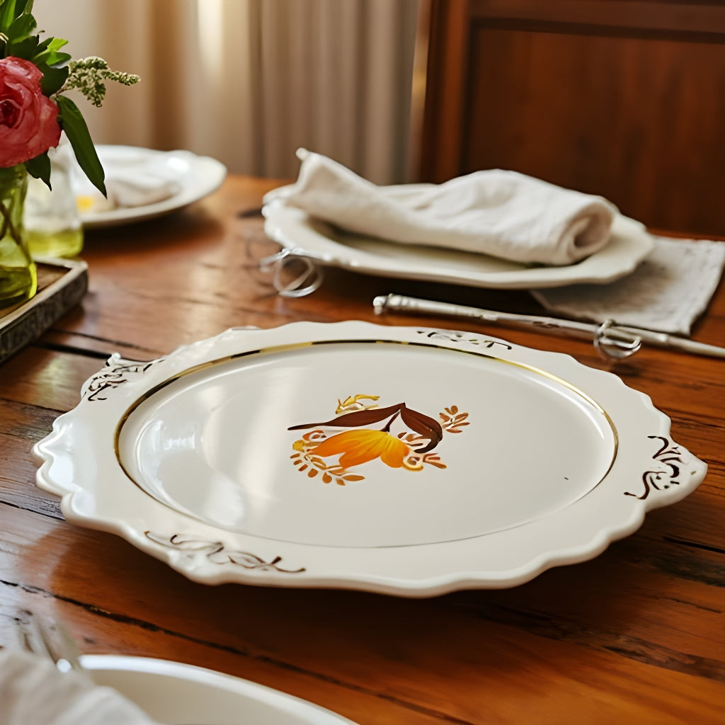 Harker Pottery Modern Tulip Bakerite Pie Baker