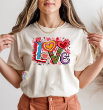 Load image into Gallery viewer, Hand Drawn Pop Art Valentine Graphic Tee
