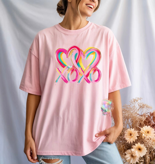 XOXO Brushstroke Valentine Graphic Tee