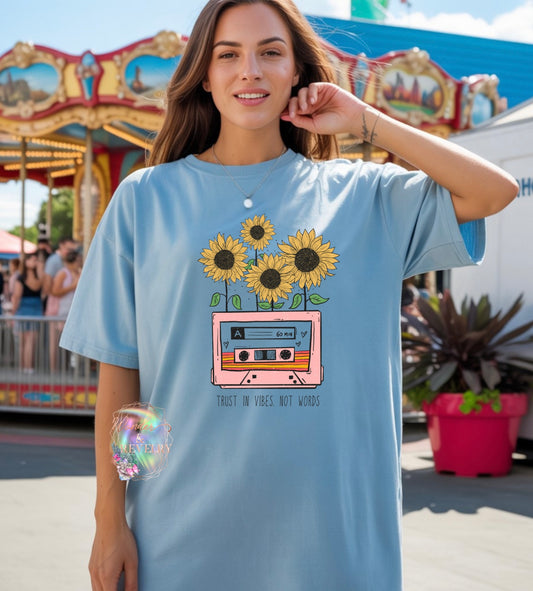 Trust in Vibes, Not Words Graphic Tee