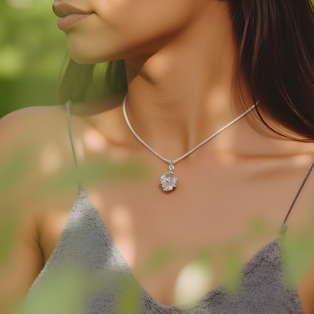 Herkimer Solitaire Pendant