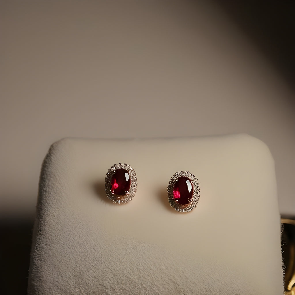Oval Silver Garnet