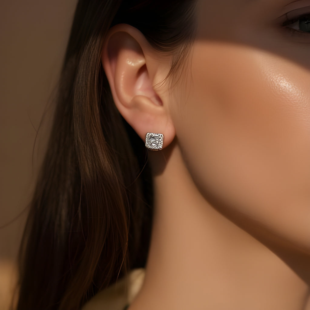 Quartz Square Earrings