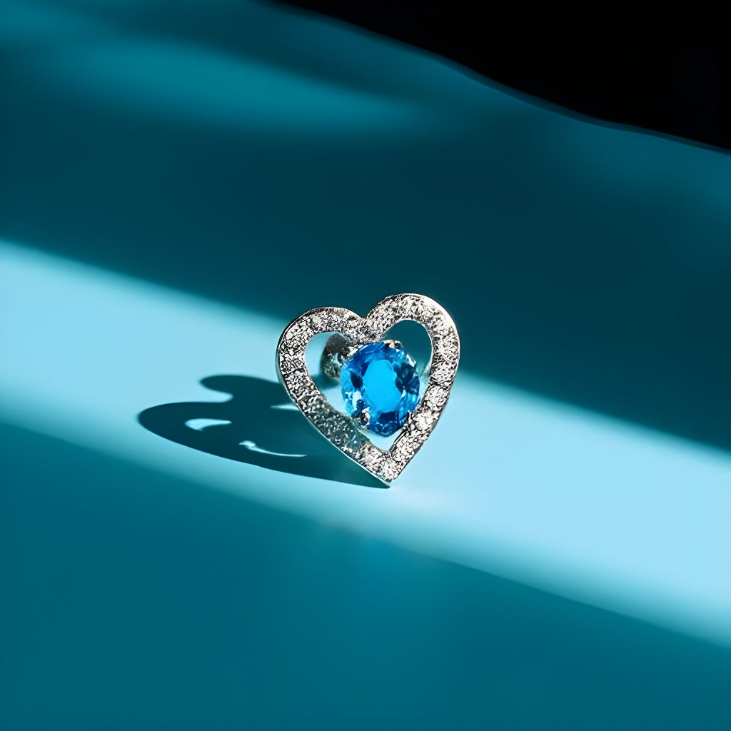 Blue Apatite Hearts