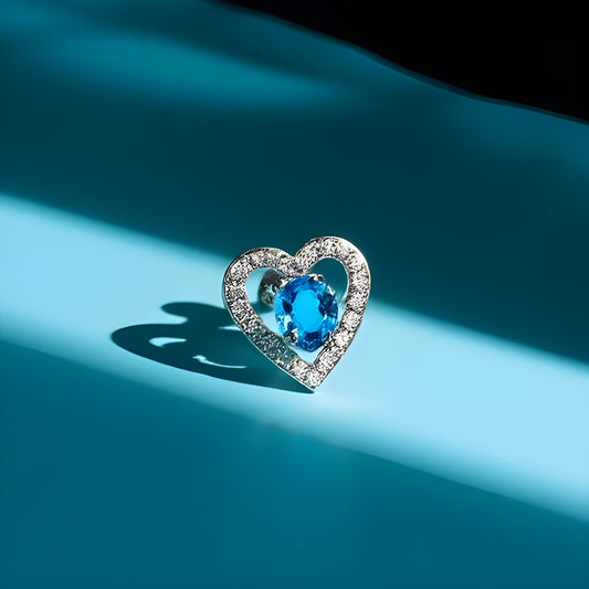 Blue Apatite Hearts